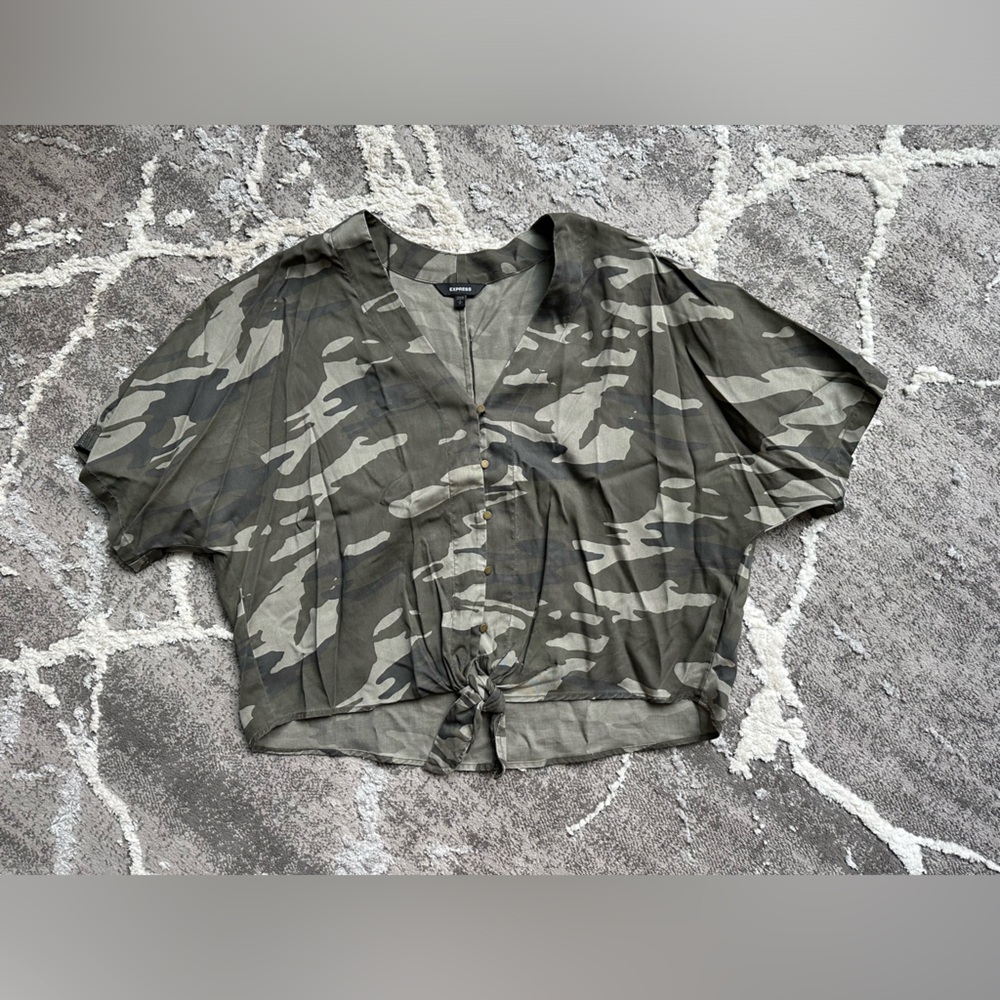 Camo Women’s Button Down Top